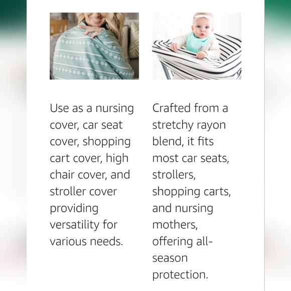 COPPER PEARL Multi-Use Cover Car Seat Stroller High Chair Breast Feeding Shade - Picture 8 of 11